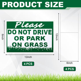 Soaoo double-sided sign with stake visible from street, deters parking.
