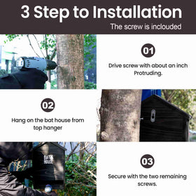 Sobalai bat house holds up to 75 bats with two chambers.