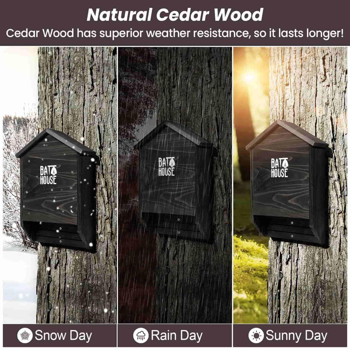 Sobalai bat house natural wood finish highlights durability and outdoor resilience.