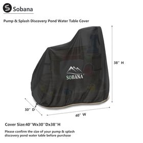 Sobana Kids Water Table Cover side angle highlights durable 600D fabric.
