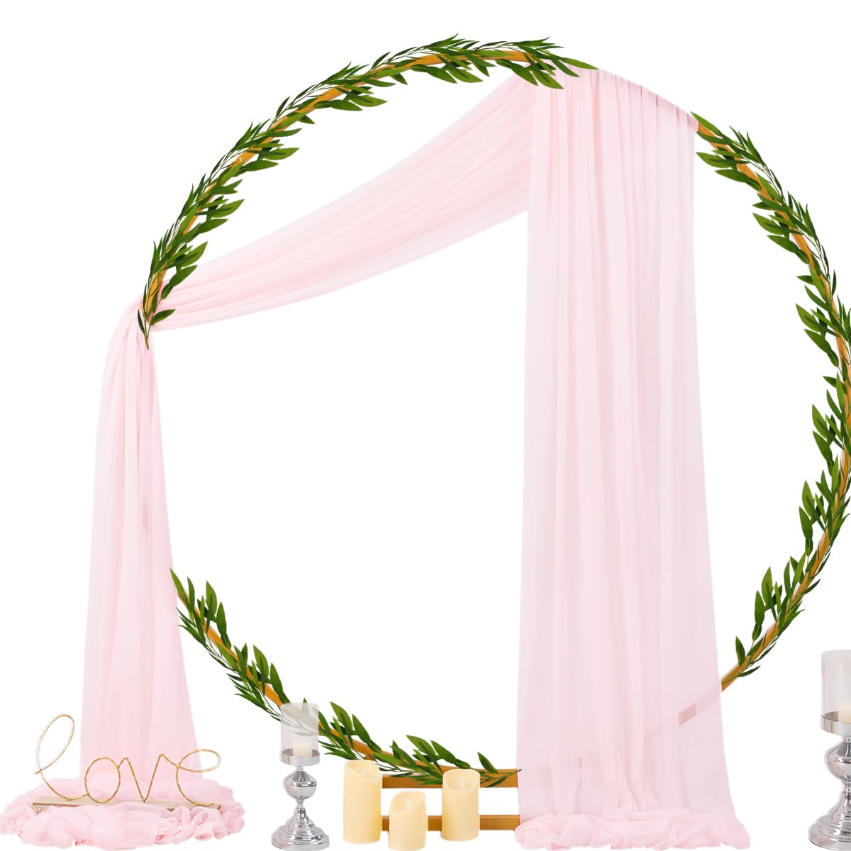Socomi blush pink sheer fabric close-up texture highlighting silky wrinkle-free quality for dreamy ambiance