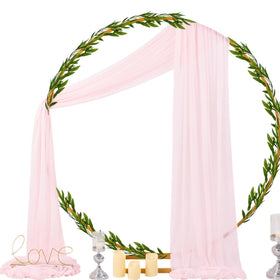 Socomi blush pink sheer fabric close-up texture highlighting silky wrinkle-free quality for dreamy ambiance