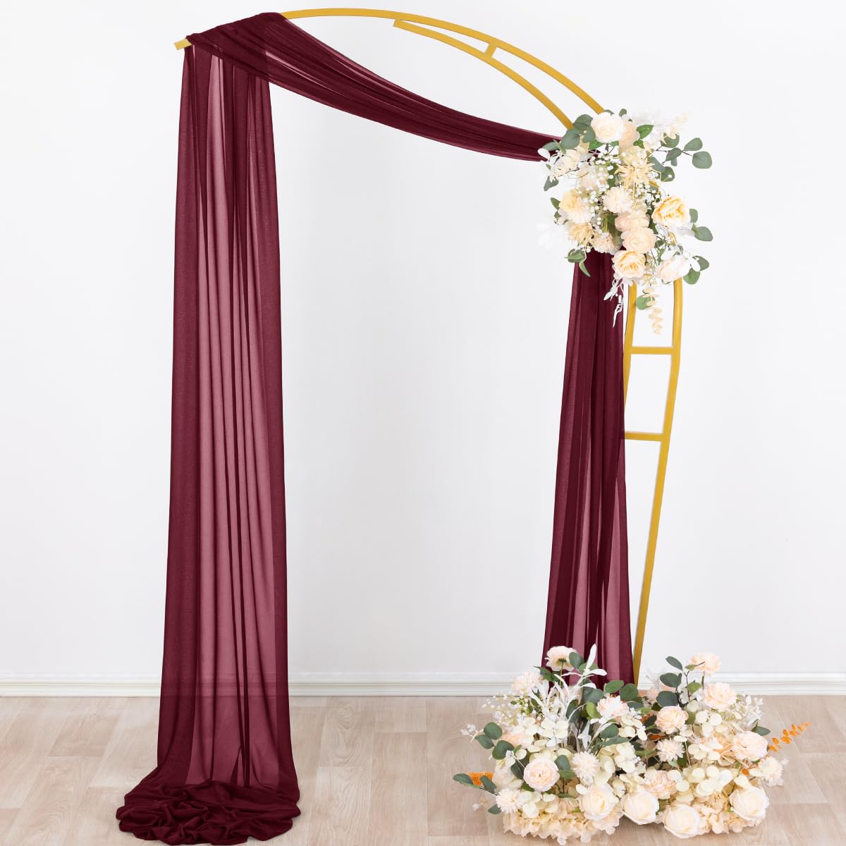 Socomi elegant arch-drape close-up showing texture and sheen