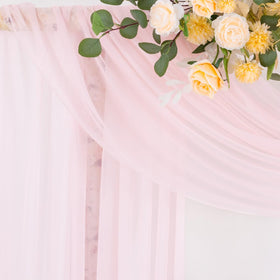 Socomi outdoor ceremony sheer drapes backdrop adds airy elegance to ceremonies