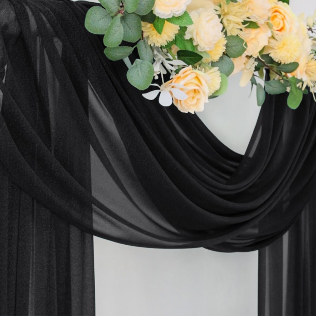 Socomi party decor drape enhances arches and canopies with subtle drama.
