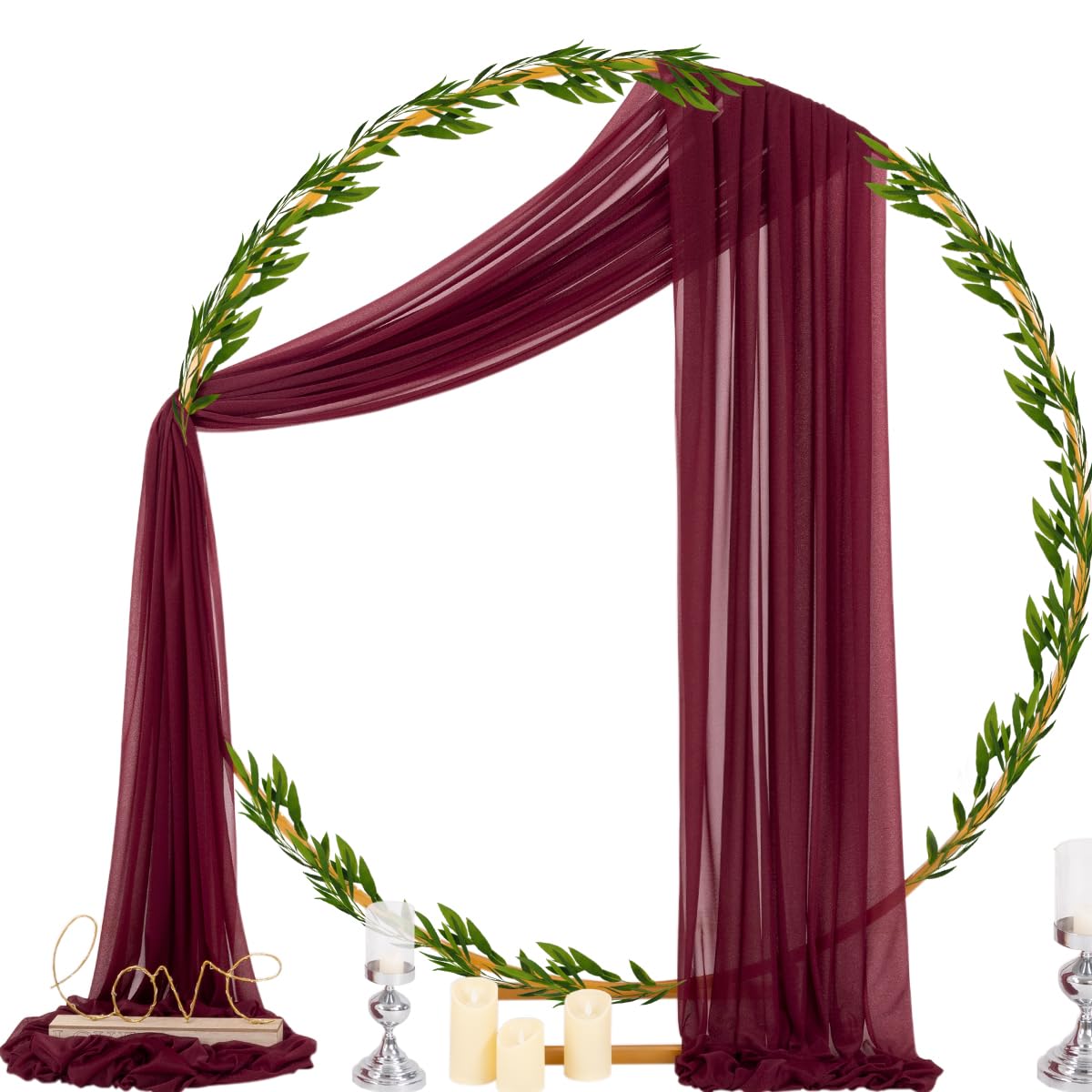 Socomi sheer arch drape fabric for outdoor arch backdrop