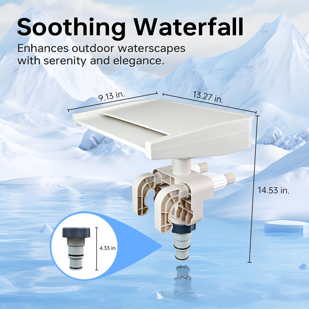 Sodeno Above Ground Pool Fountain visual effects that enhance pool aesthetics.