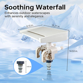 Sodeno Above Ground Pool Fountain visual effects that enhance pool aesthetics.