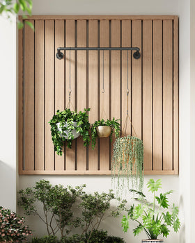 SOFITORG metal hanging bar in black anti-rust matte finish
