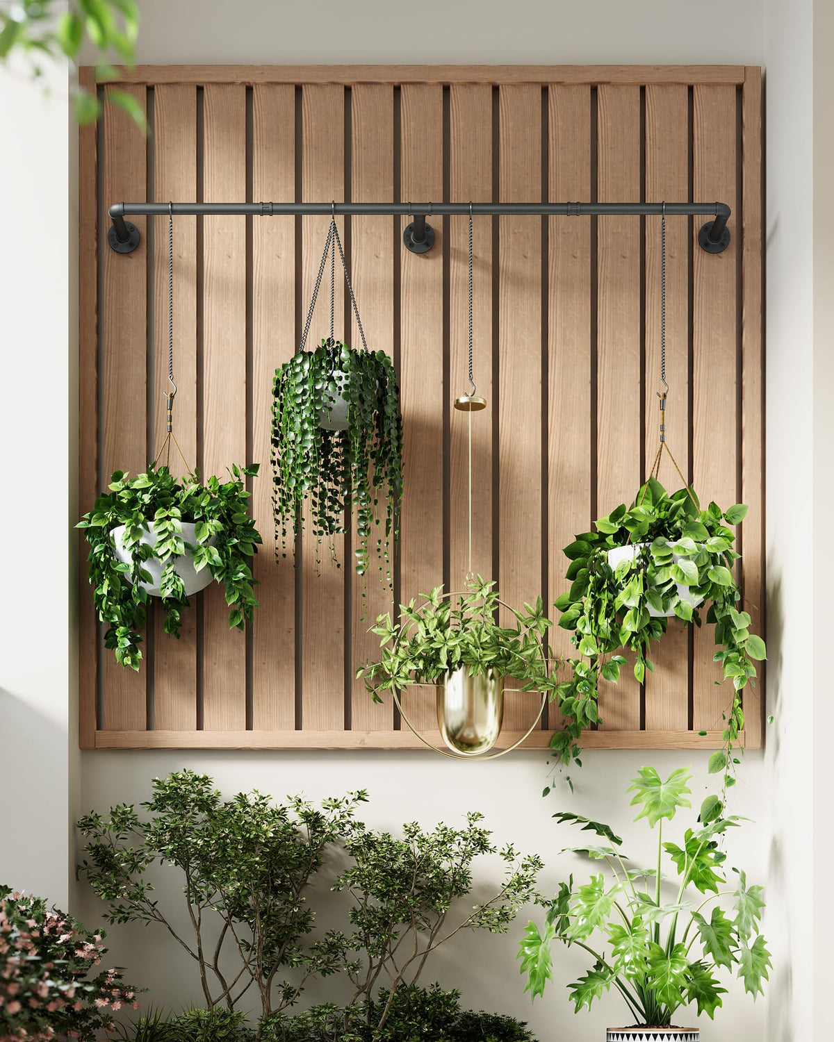 SOFITORG plant hanging rod ceiling-mount keeping vines organized.