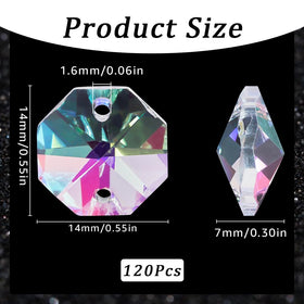 SOFPLATE 120pcs prism beads reflect light beautifully for suncatchers.