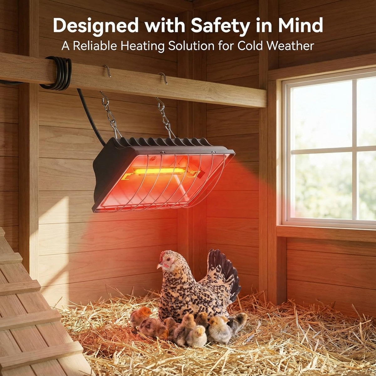 Sohveta 250W warms reptile enclosure safely and reliably