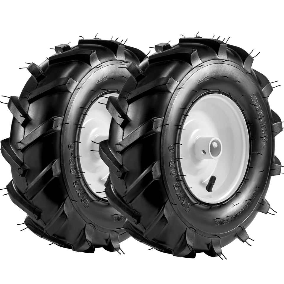 Soiiw tiller tire 13x5-6 front view offers sturdy traction for garden tasks.