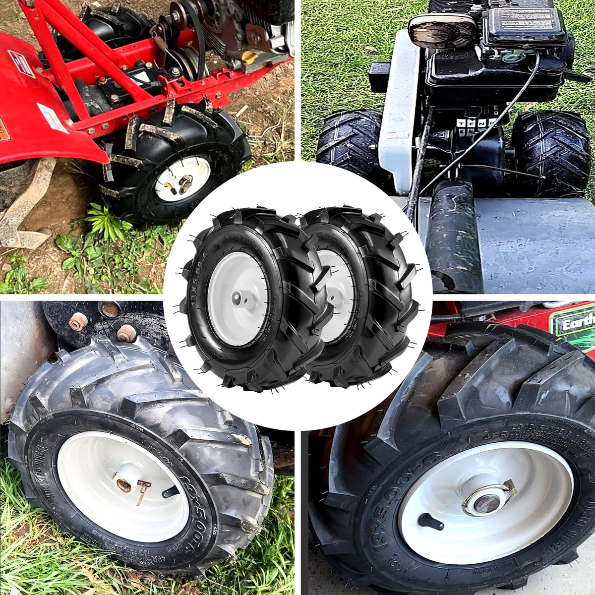 Soiiw tiller tire garden tractor ready design for yard tasks.