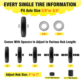 Soiiw universal-fit tire with adjustable hub supports multiple equipment types.