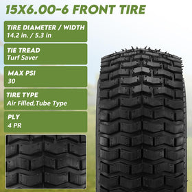 Soiiw turf-friendly tread design reducing lawn disturbance during turns.