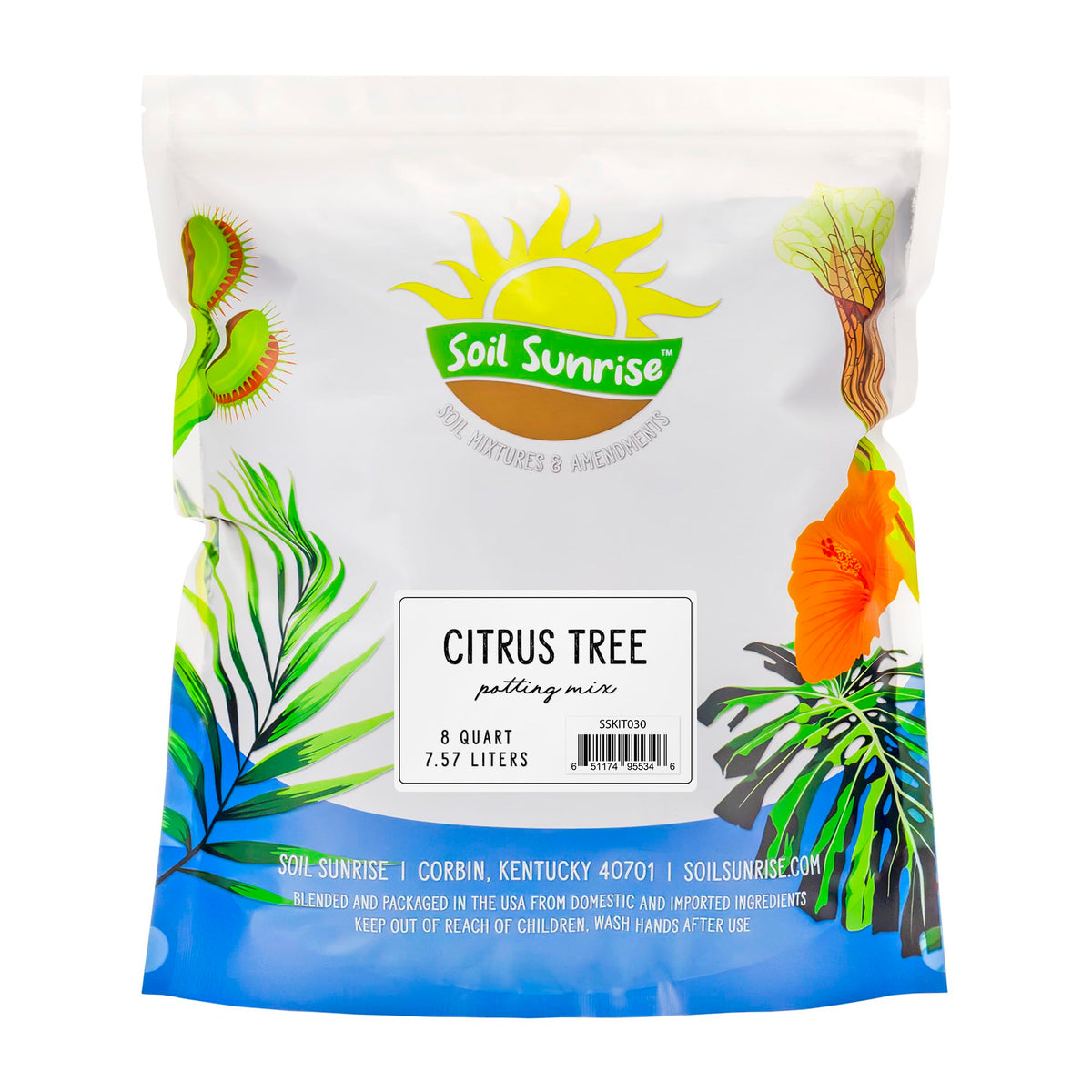 Soil Sunrise citrus tree potting soil mix in 8 quart bag for healthy roots