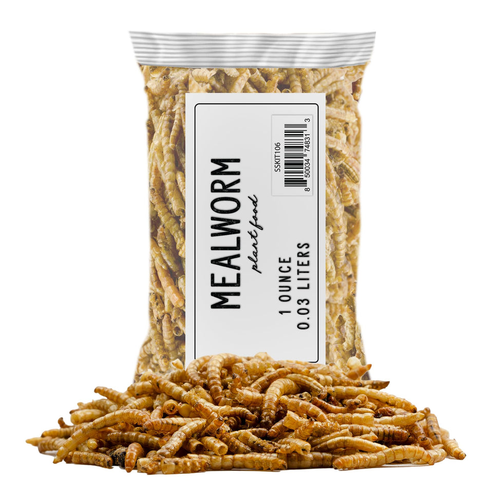 Soil Sunrise dried mealworms bottle for easy indoor carnivorous plant feeding