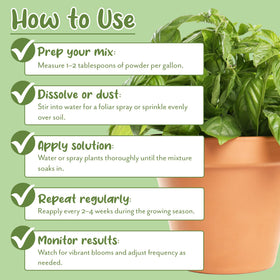 Soil Sunrise dry molasses powder beside a compost heap signals eco friendly growth boost