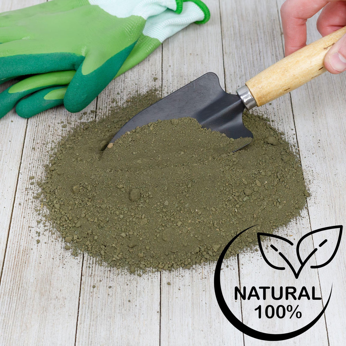 Soil Sunrise Greensand packaging display ready for garden and container use