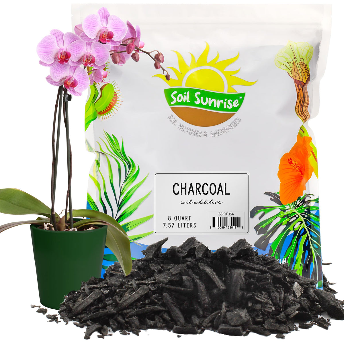 Soil Sunrise 8-quart bag of horticultural charcoal for indoor plant soil improvement