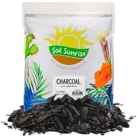 Soil Sunrise bag closeup of 100% hardwood horticultural charcoal for pots