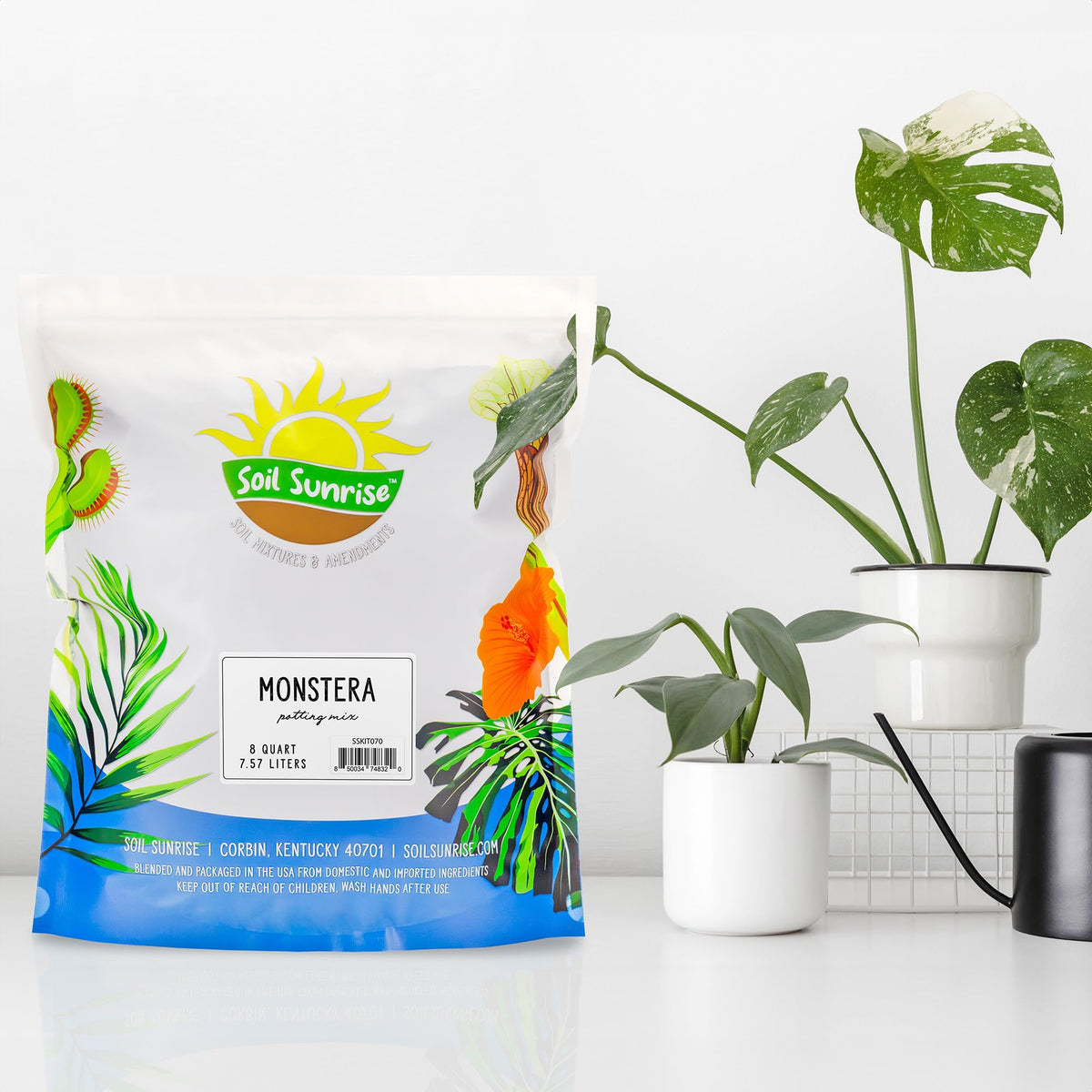 Soil Sunrise Monstera mix bag ready for repotting and planting