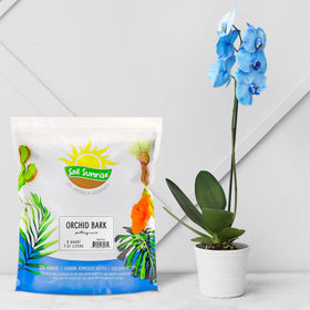 Soil Sunrise pine bark for orchids enhances aeration and healthy root development.