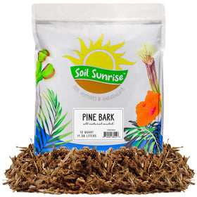 Soil Sunrise pine bark nuggets pack shows natural color and uniform size for top dressing