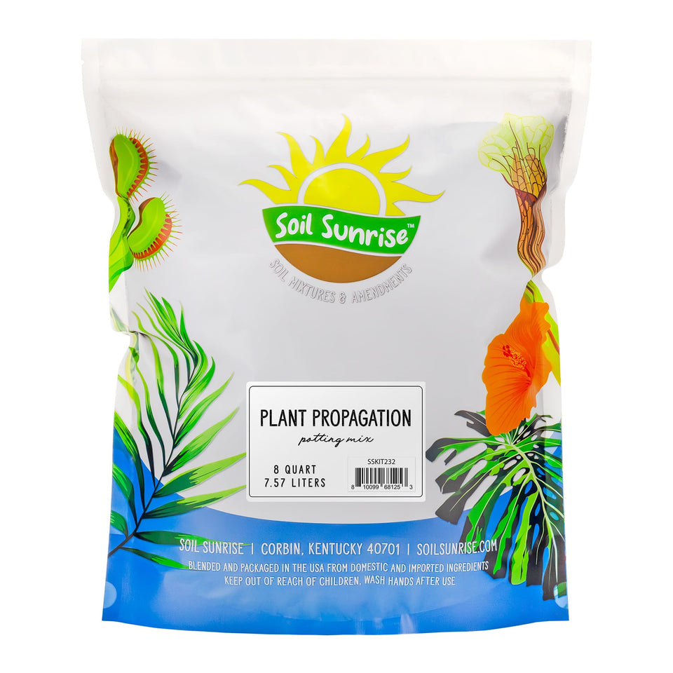 Soil Sunrise propagation mix bag ready to start healthy cuttings.