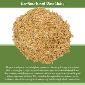 Soil Sunrise rice hulls as chicken bedding absorbing moisture and odors.