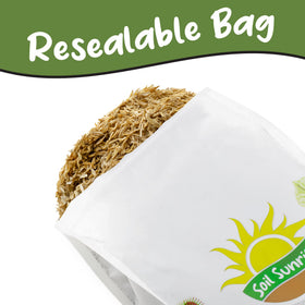 Soil Sunrise rice hulls label closeup showing packaging and ingredients