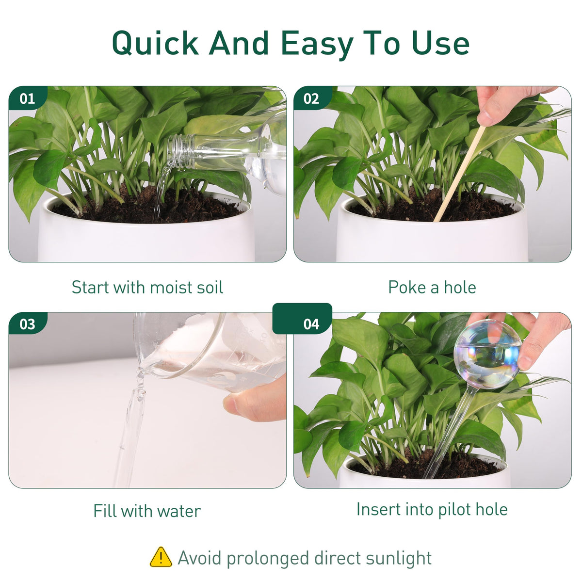 Soilagua heavy-duty borosilicate-glass globe resists breakage during use