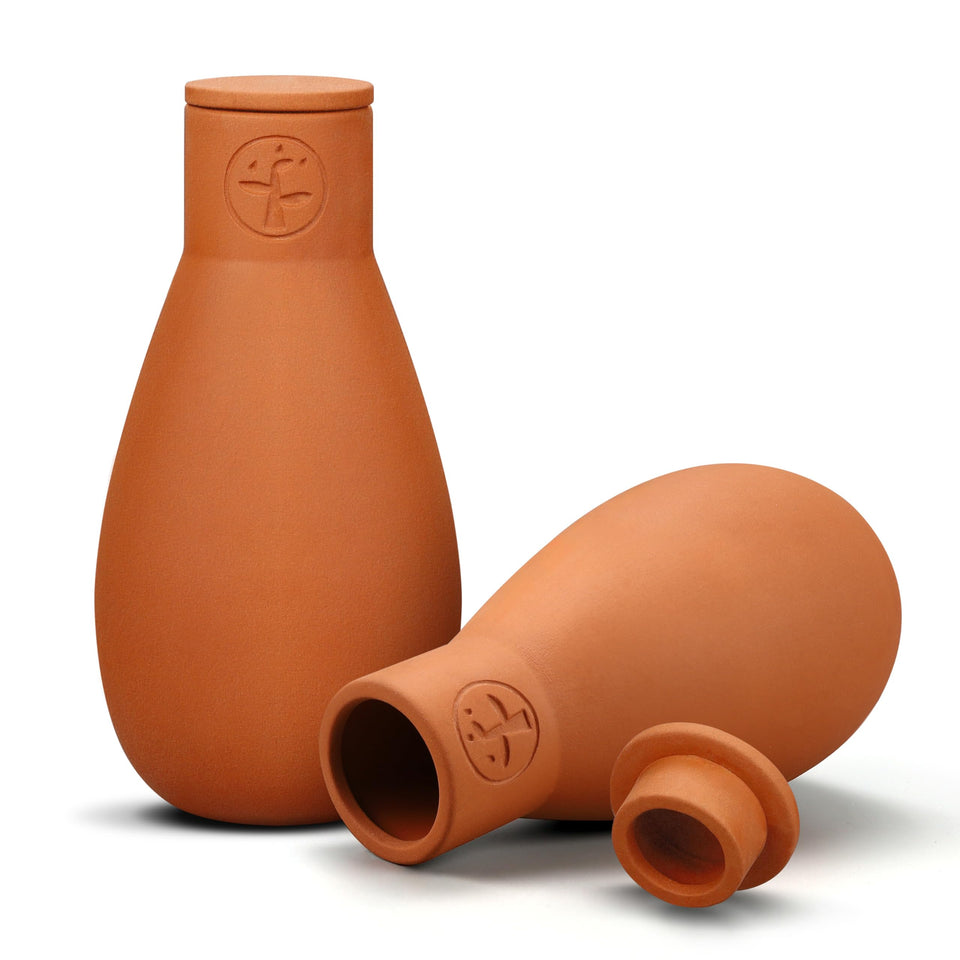Soilagua Olla 16oz self-watering pot delivering steady hydration to roots.
