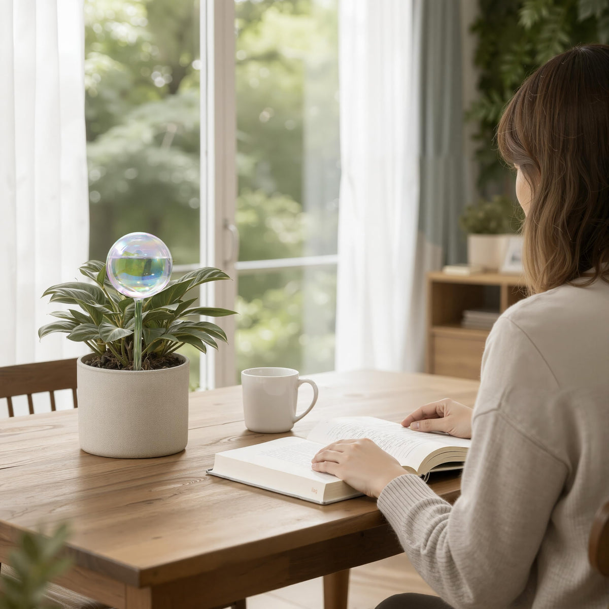 Soilagua globe delivers gradual root-level moisture for healthier growth.