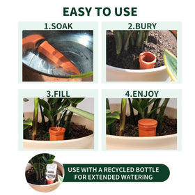 Soilagua terracotta clay design blends naturally with garden decor.