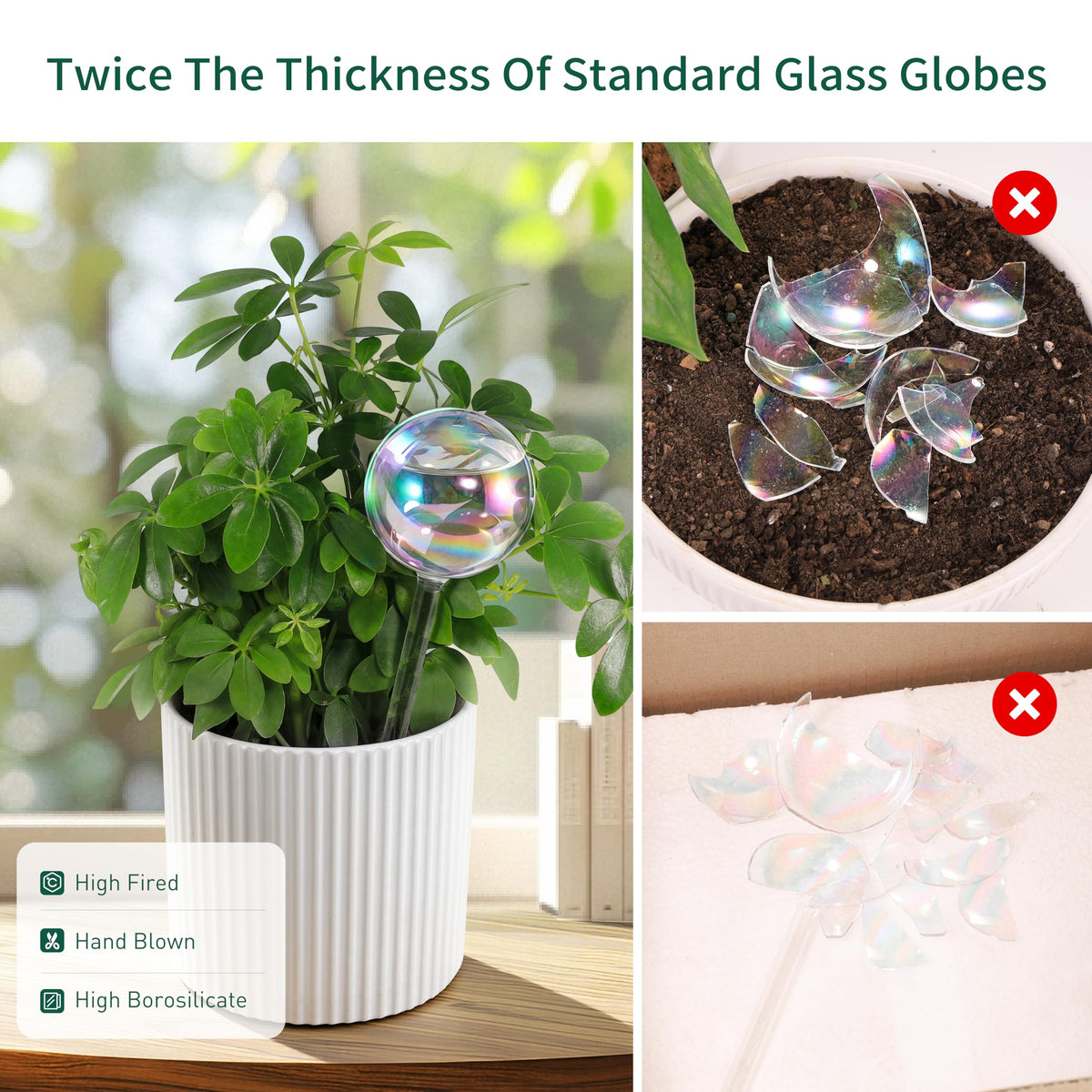 Soilagua vacation-sitter globe keeps plants watered during travel