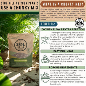 Sol Soils forest reforestation effort image communicates a portion of proceeds support trees.