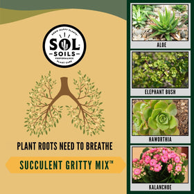Sol Soils packaging eco friendly image highlights reduced waste.