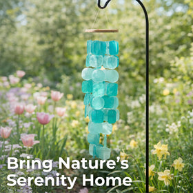 Solange & Frances Capiz shell wind chime adds soft porch sounds