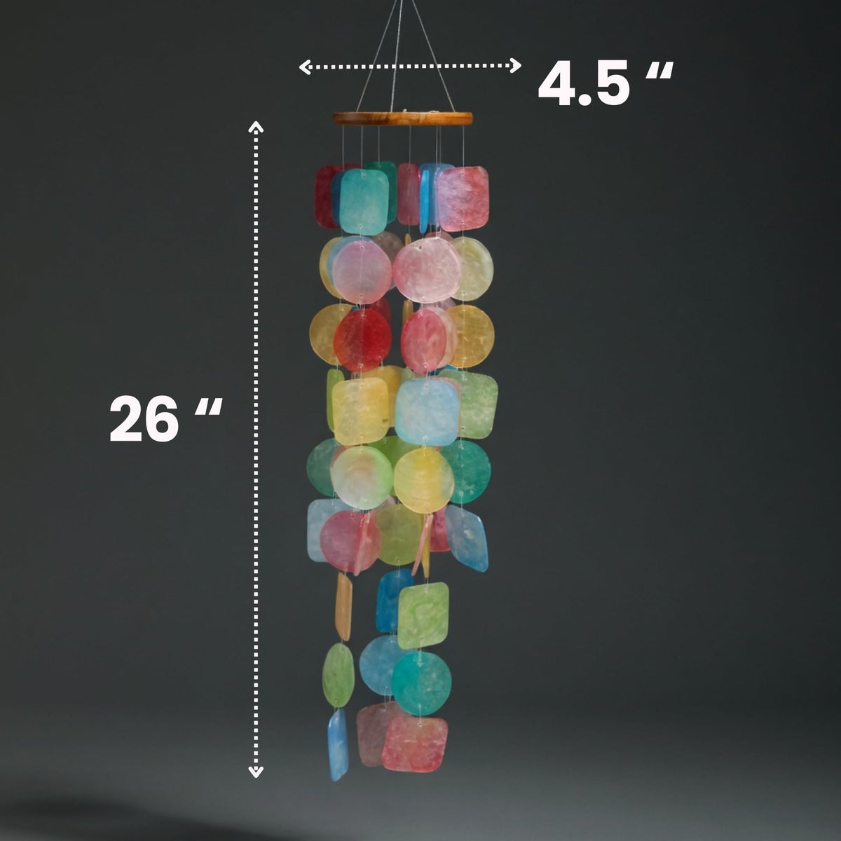 Solange & Frances wind chimes create gentle tones for outdoor reading nooks.