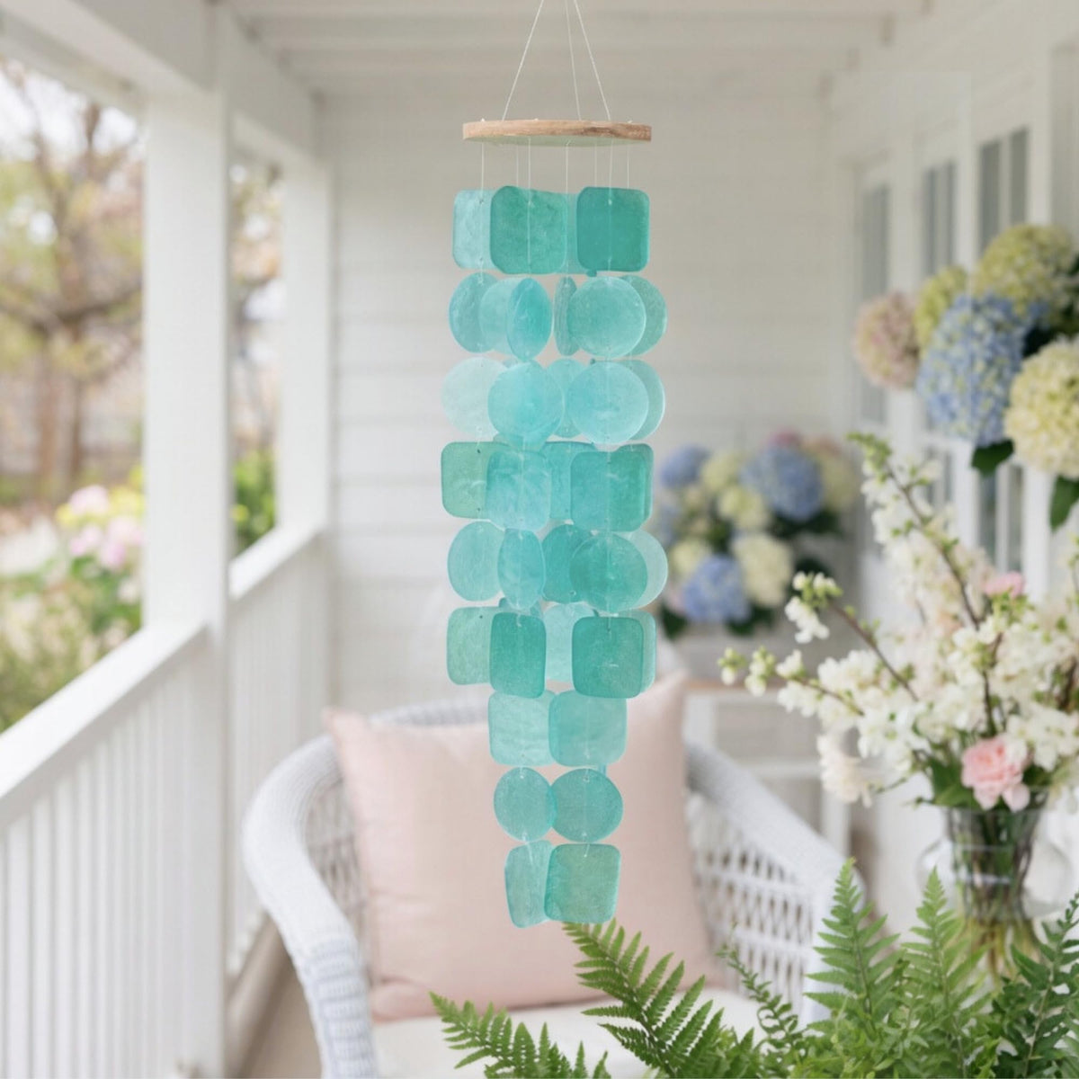Solange & Frances 26-inch wind chime with a lightweight, elegant profile