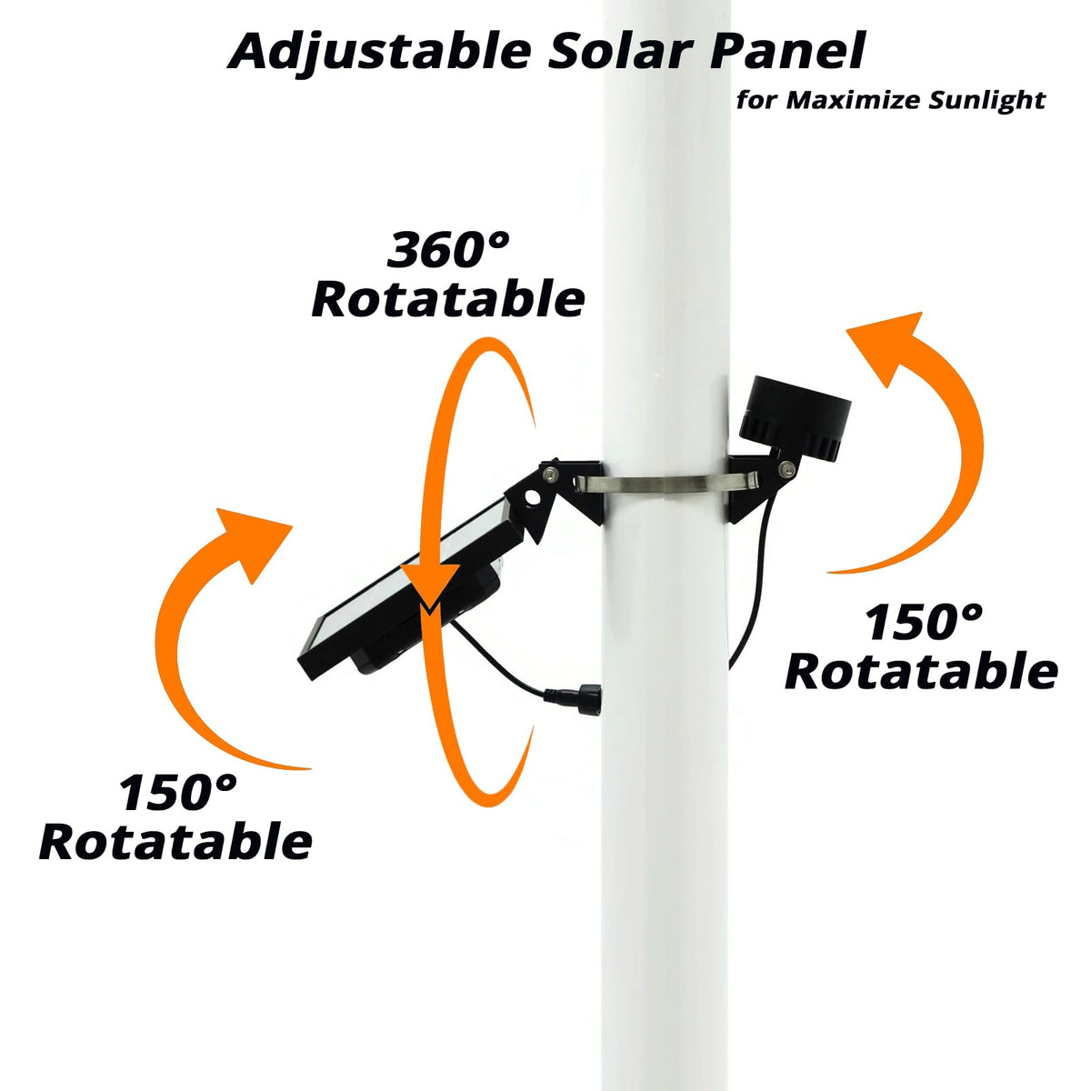 Solar Light Mart M120X IP65 rating protects against rain and dust during year-round use.