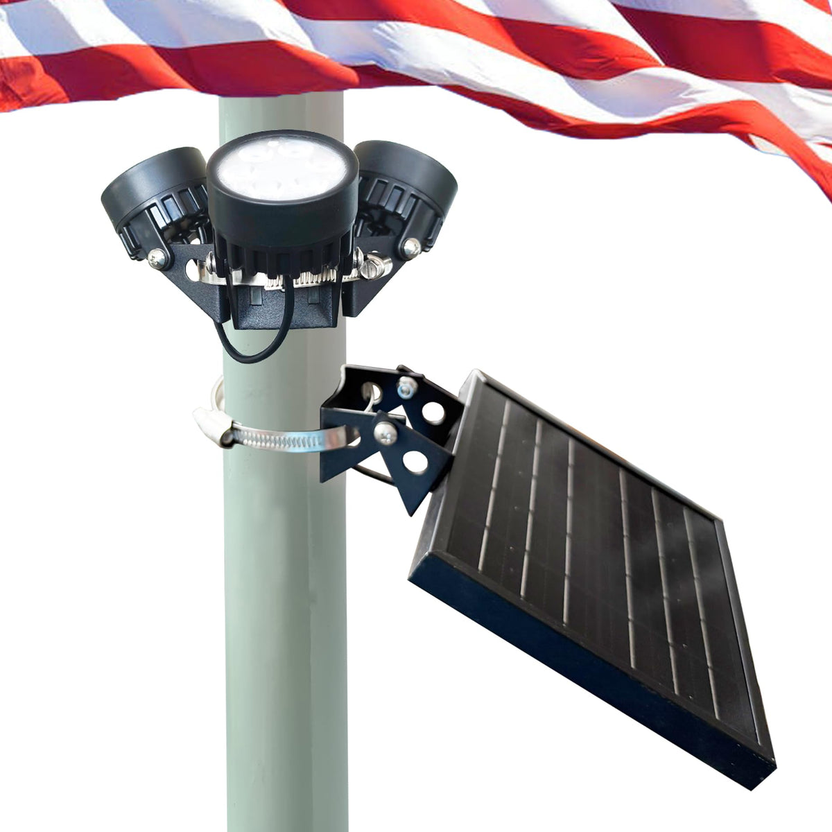 Solar Light Mart M120X panel close-up highlighting high-efficiency cells for durable outdoor performance.