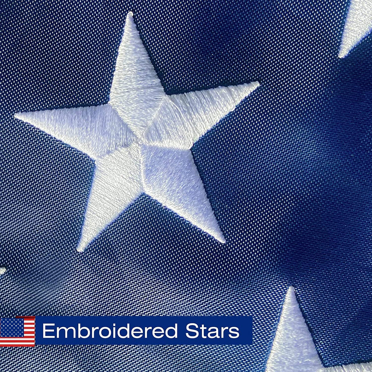 SolarStar flag with sewn stripes and reinforced fly hem