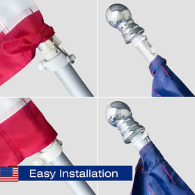SolarStar flag size 2.5x4 ft fits standard flagpoles with sleeve