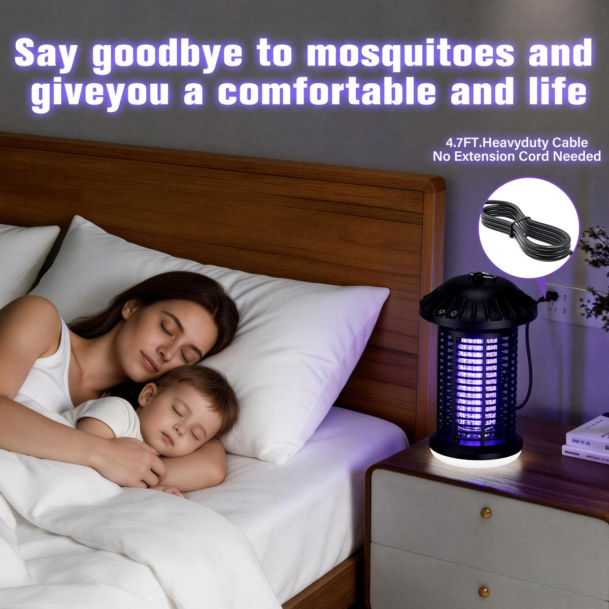 Solarush bug zapper removable tray simplifies cleaning after use.