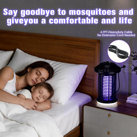 Solarush bug zapper removable tray simplifies cleaning after use.