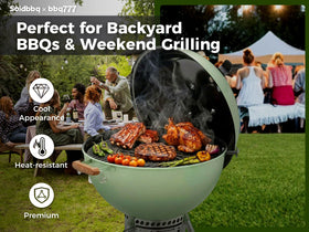 soldbbq even heat design across the 21.5 inch grate surface