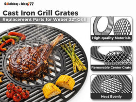 soldbbq heavy duty cast iron construction for durable outdoor cooking